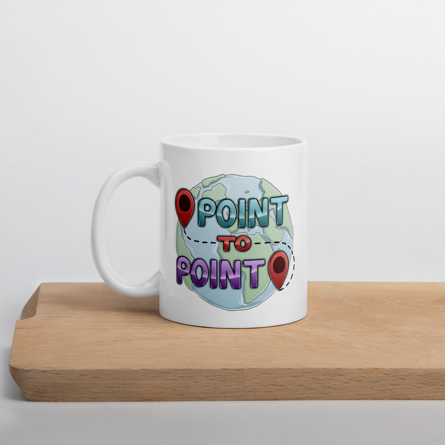 Point to Point White Mug