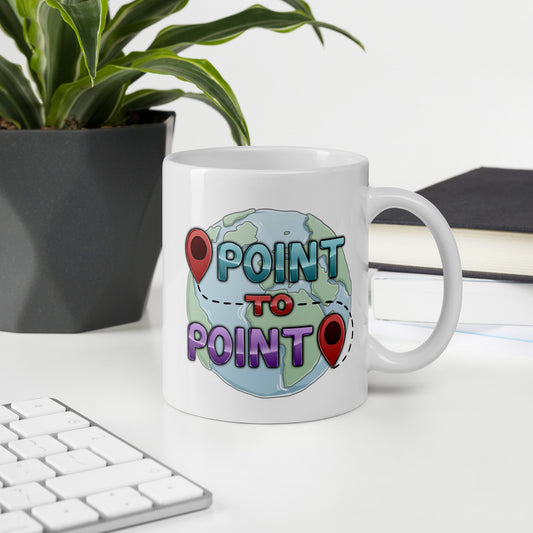 Point to Point White Mug
