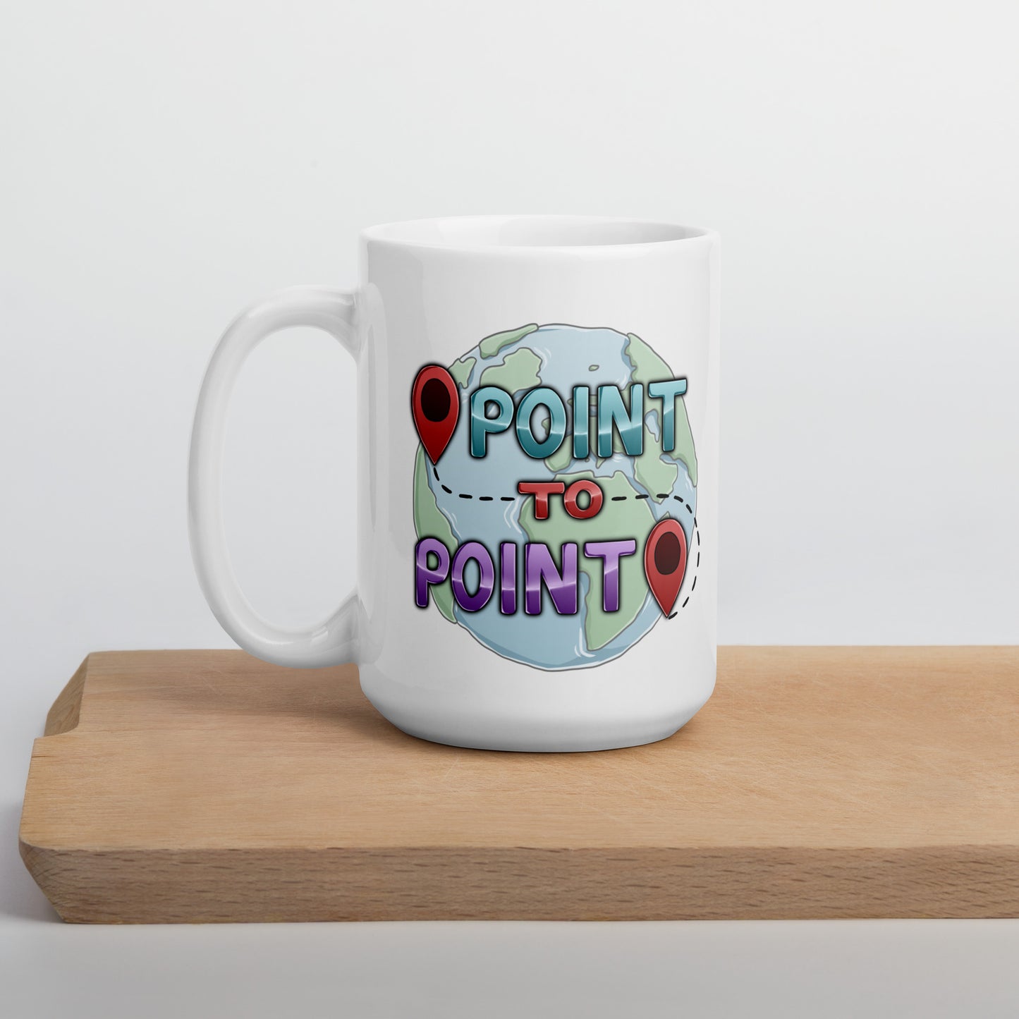 Point to Point White Mug