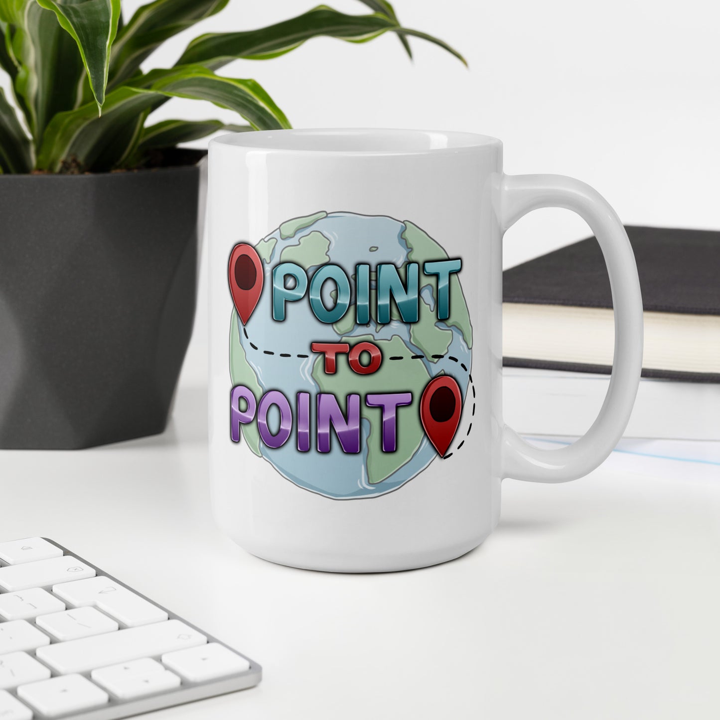 Point to Point White Mug